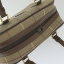 Burberrys Nova Check Boston Bag Nylon Canvas Brown Auth ep2180-6