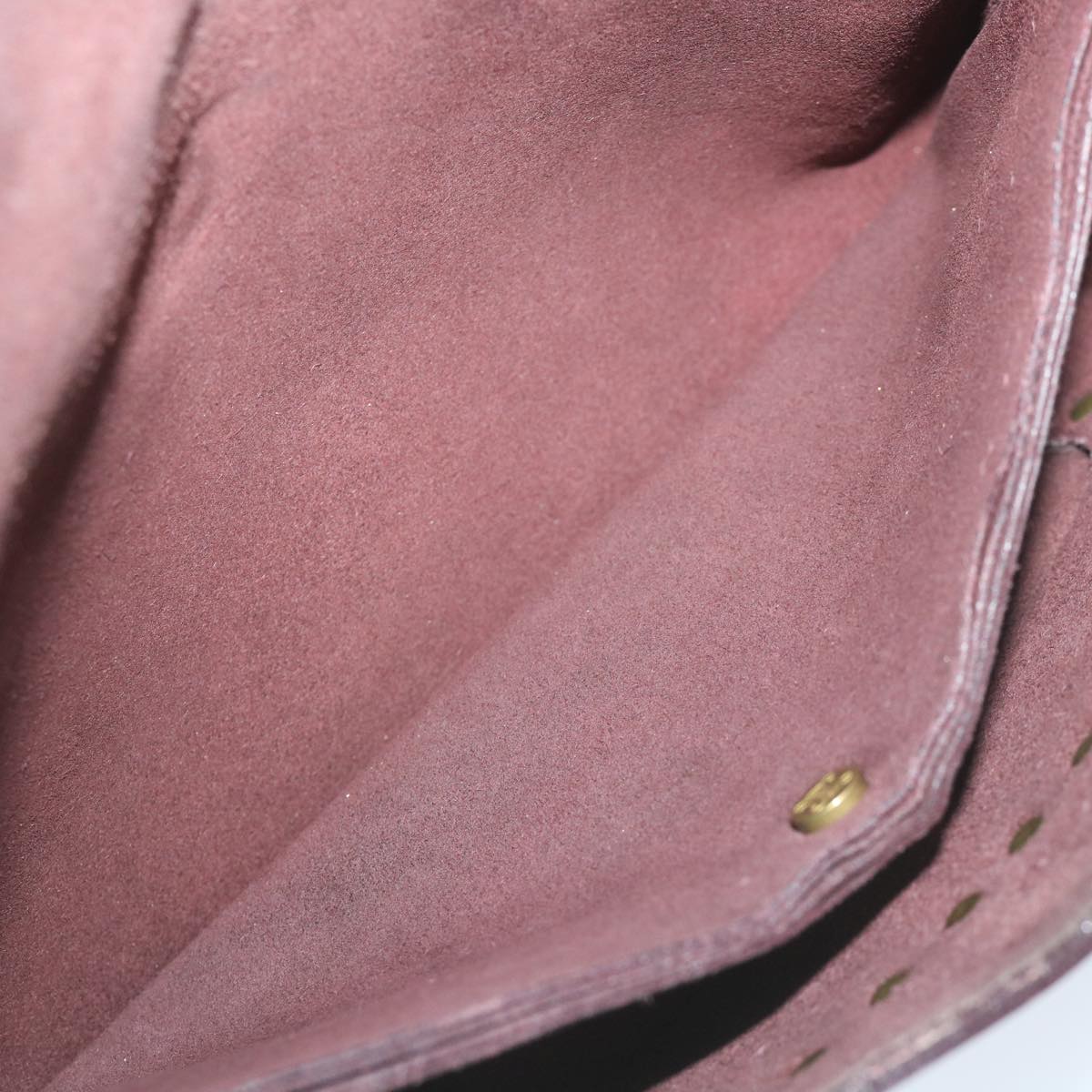 CELINE Shoulder Bag Leather Wine Red Auth ep2215