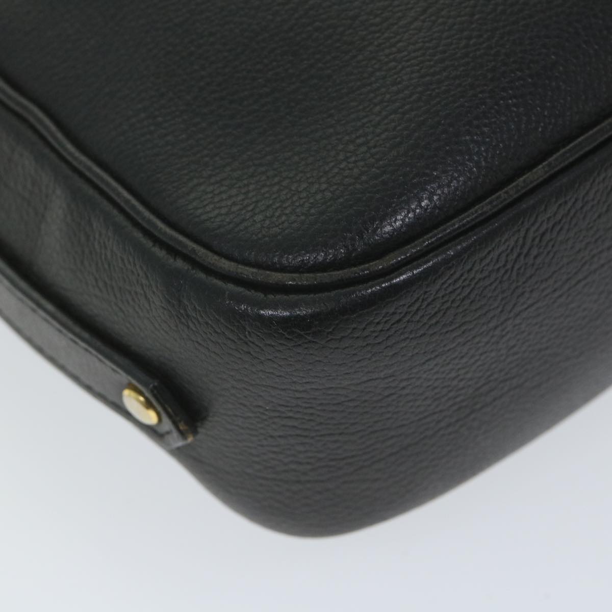 SAINT LAURENT Shoulder Bag Leather Black Auth ep2221
