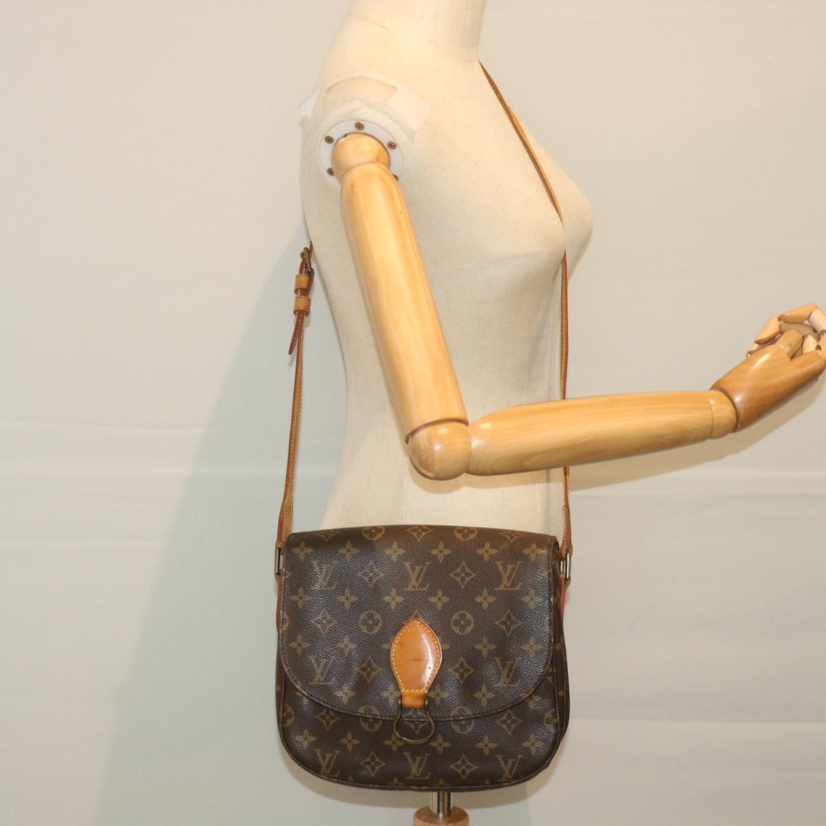 LOUIS VUITTON Monogram Saint Cloud GM Shoulder Bag M51242 LV Auth ep2222