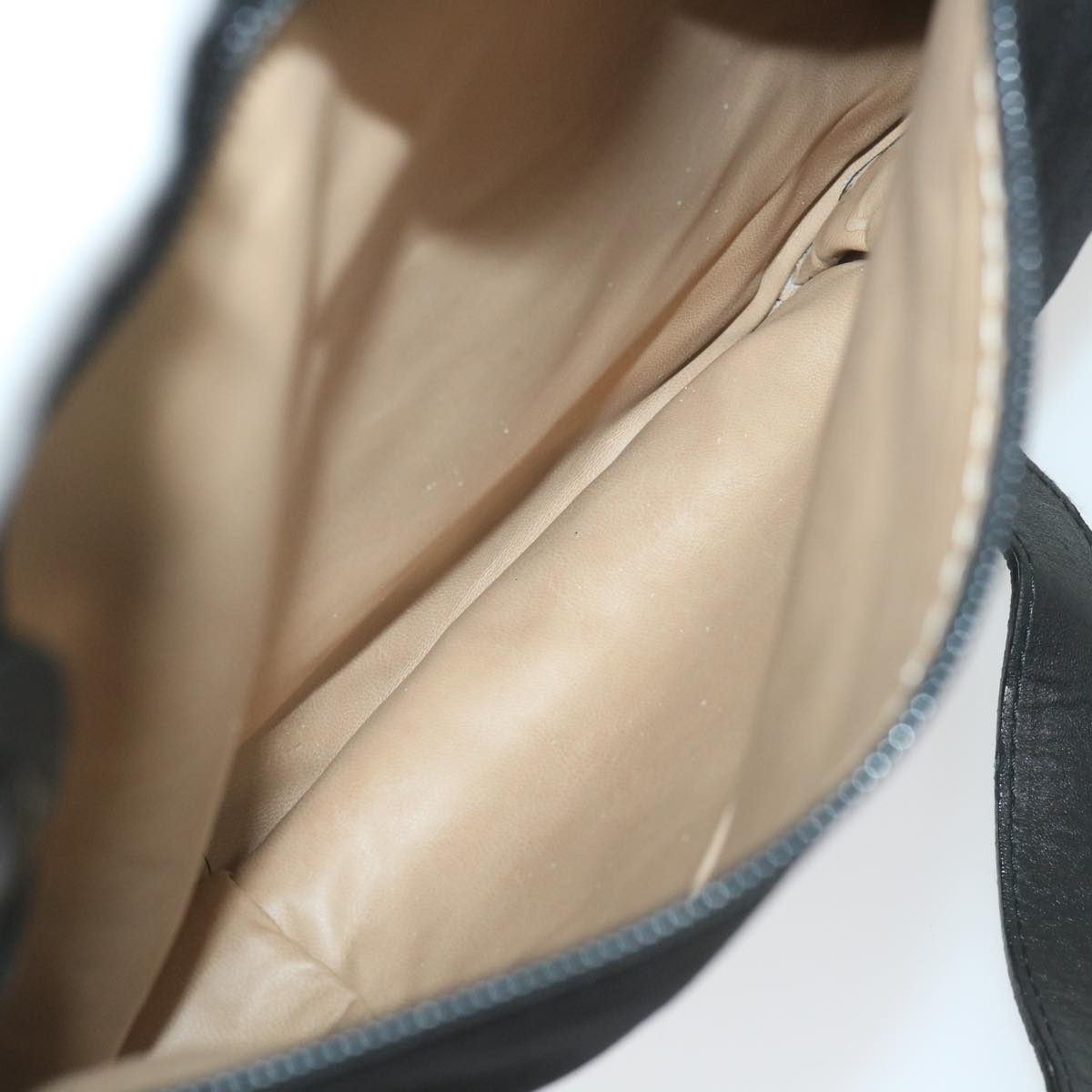 BOTTEGAVENETA Shoulder Bag Suede Leather Black Auth ep2233
