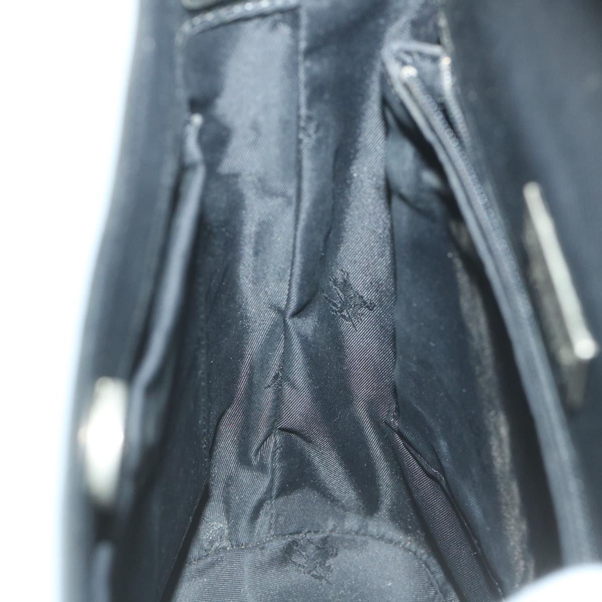 Burberrys Shoulder Bag Leather Black Auth ep2237