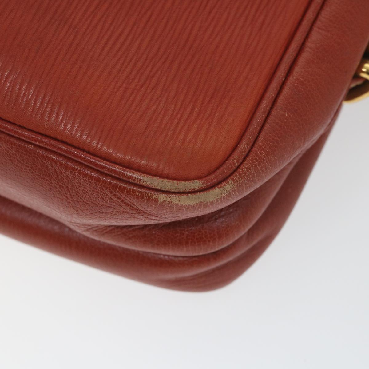 LOEWE Shoulder Bag Leather Red Auth ep2257