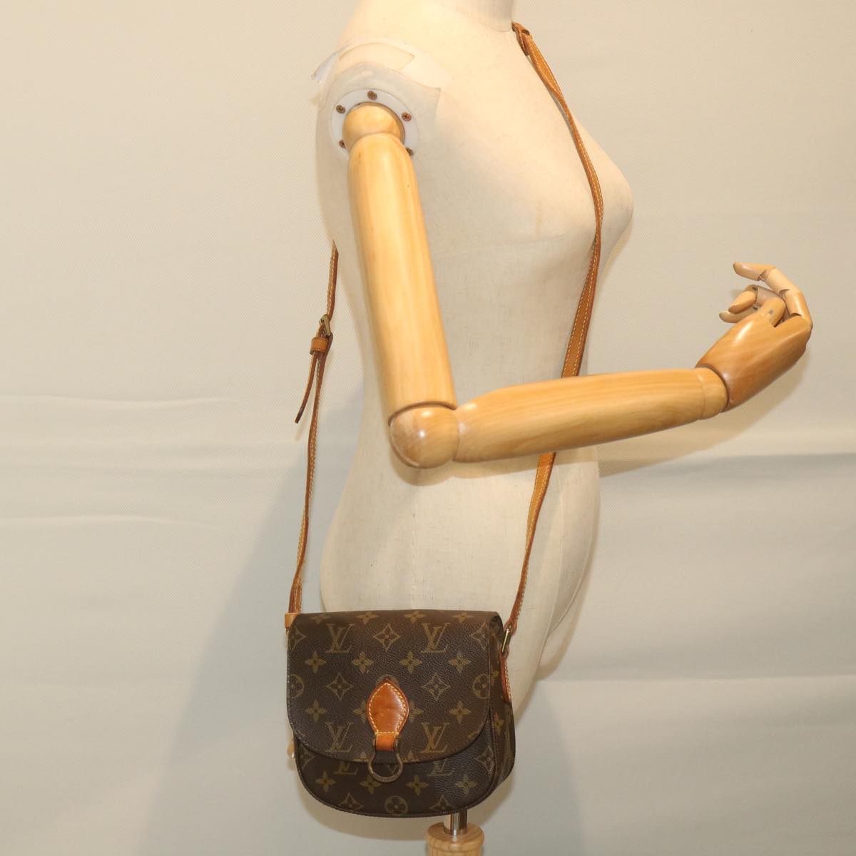 LOUIS VUITTON Monogram Saint Cloud PM Shoulder Bag M51244 LV Auth ep2282