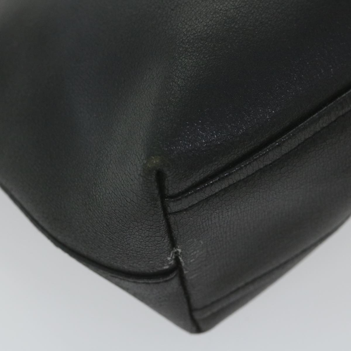 PRADA Tote Bag Leather Black Auth ep2304