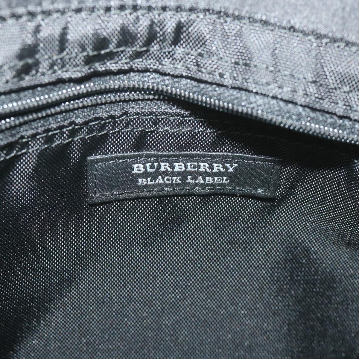 BURBERRY Black label Shoulder Bag Nylon Black Auth ep2490