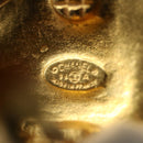 CHANEL Earring Gold Tone CC Auth ep2559-6