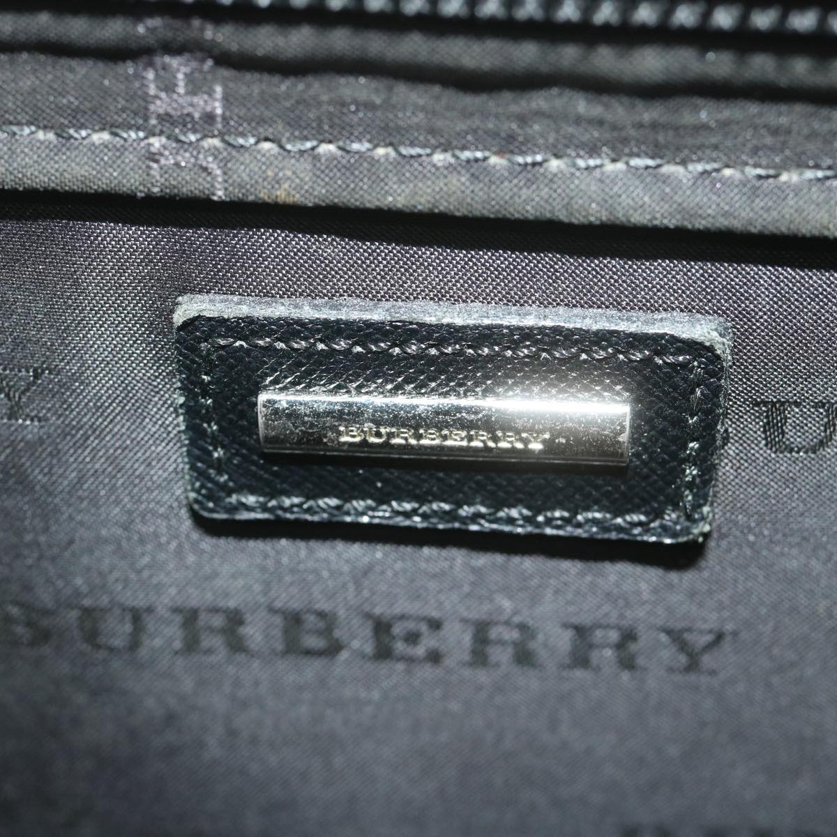 BURBERRY Briefcase Leather Black Auth ep2580