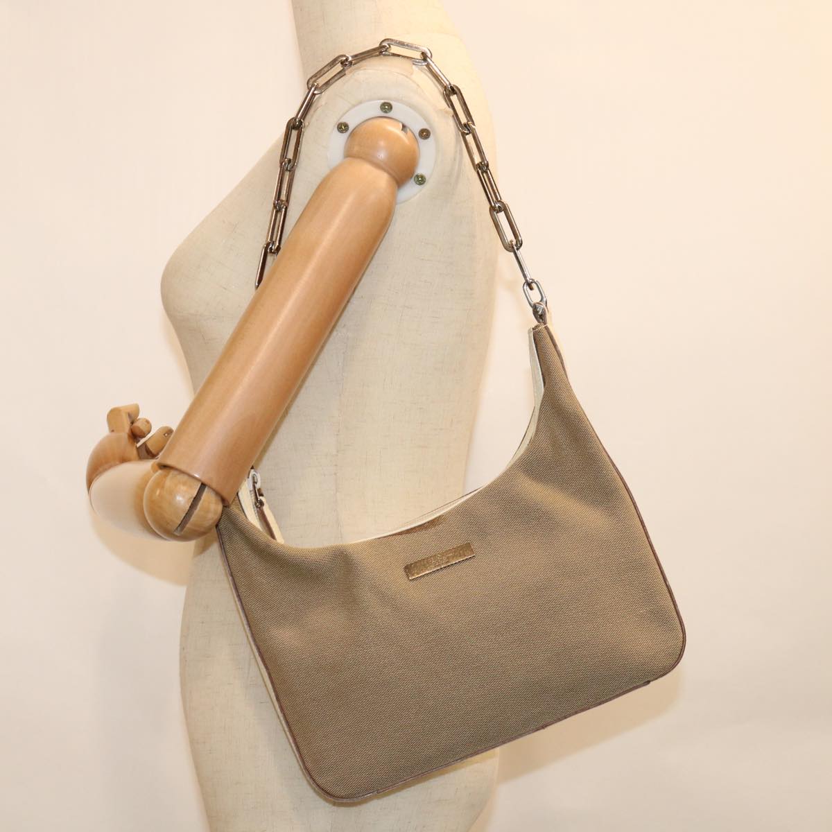 GUCCI Shoulder Bag Canvas Beige 001 3873 3754 Auth ep2681