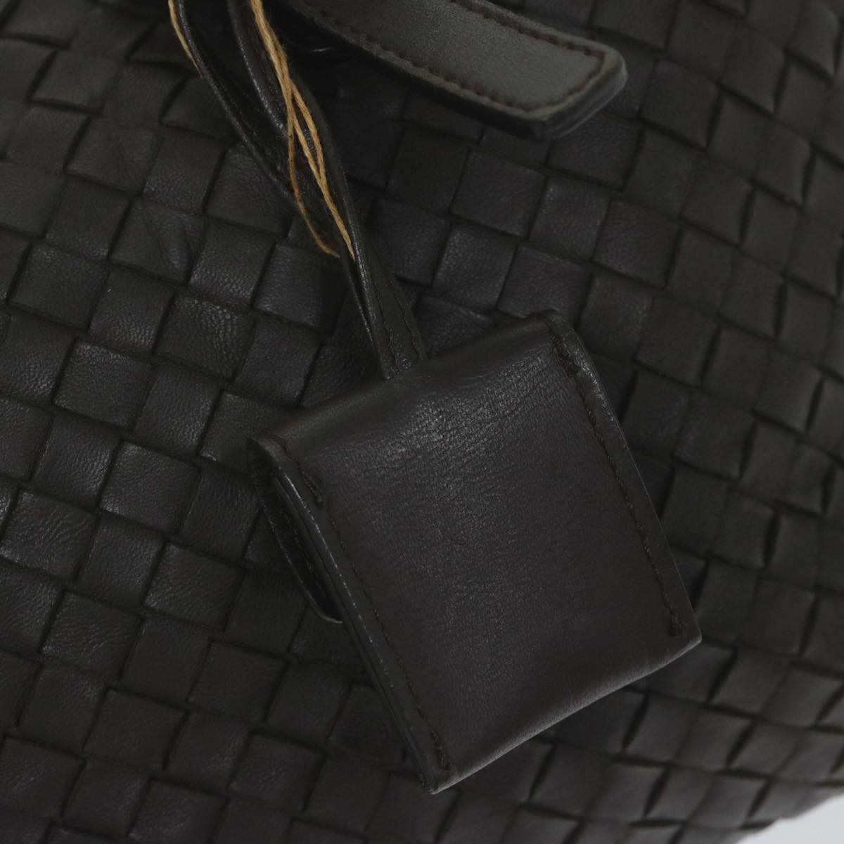 BOTTEGAVENETA INTRECCIATO Hand Bag Leather Brown Auth ep2703