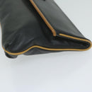 CELINE Clutch Bag Leather Black Auth ep2747-3