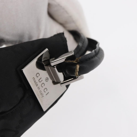GUCCI GG Canvas Shoulder Bag Black 001 3770 002122 Auth ep2821
