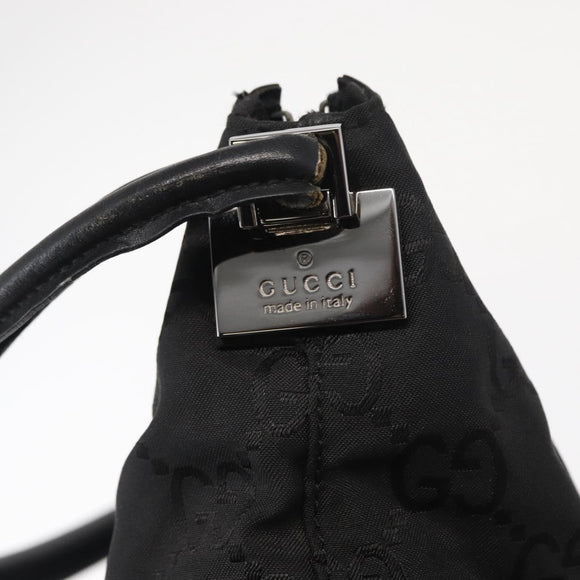 GUCCI GG Canvas Shoulder Bag Black 001 3770 002122 Auth ep2821