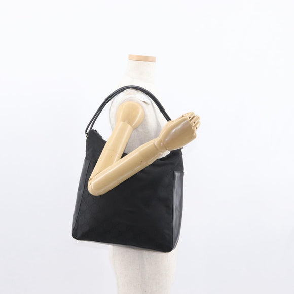 GUCCI GG Canvas Shoulder Bag Black 001 3770 002122 Auth ep2821