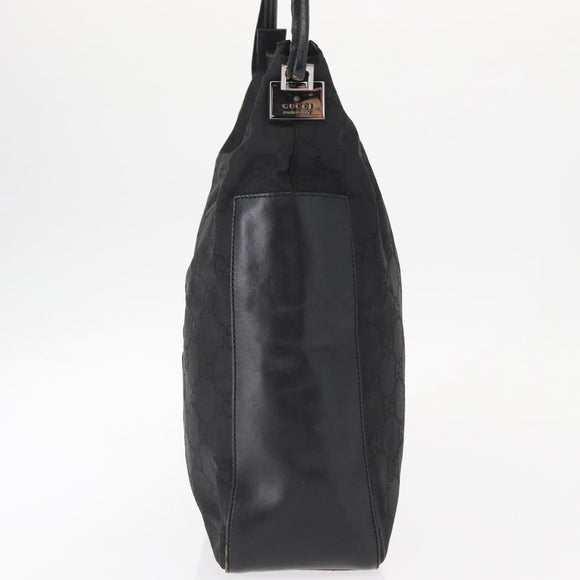 GUCCI GG Canvas Shoulder Bag Black 001 3770 002122 Auth ep2821