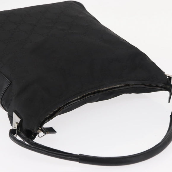 GUCCI GG Canvas Shoulder Bag Black 001 3770 002122 Auth ep2821