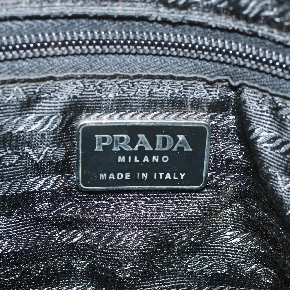 PRADA Hand Bag Nylon Black Auth ep2865