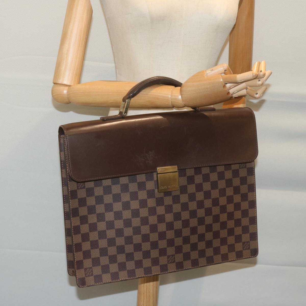 LOUIS VUITTON Damier Ebene Altona PM Briefcase N53315 LV Auth ep2893