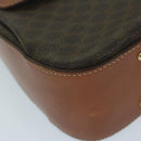 CELINE Macadam Canvas Hand Bag PVC Leather Brown Auth ep2930-16