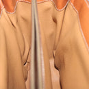 CELINE Macadam Canvas Hand Bag PVC Leather Brown Auth ep2930-23