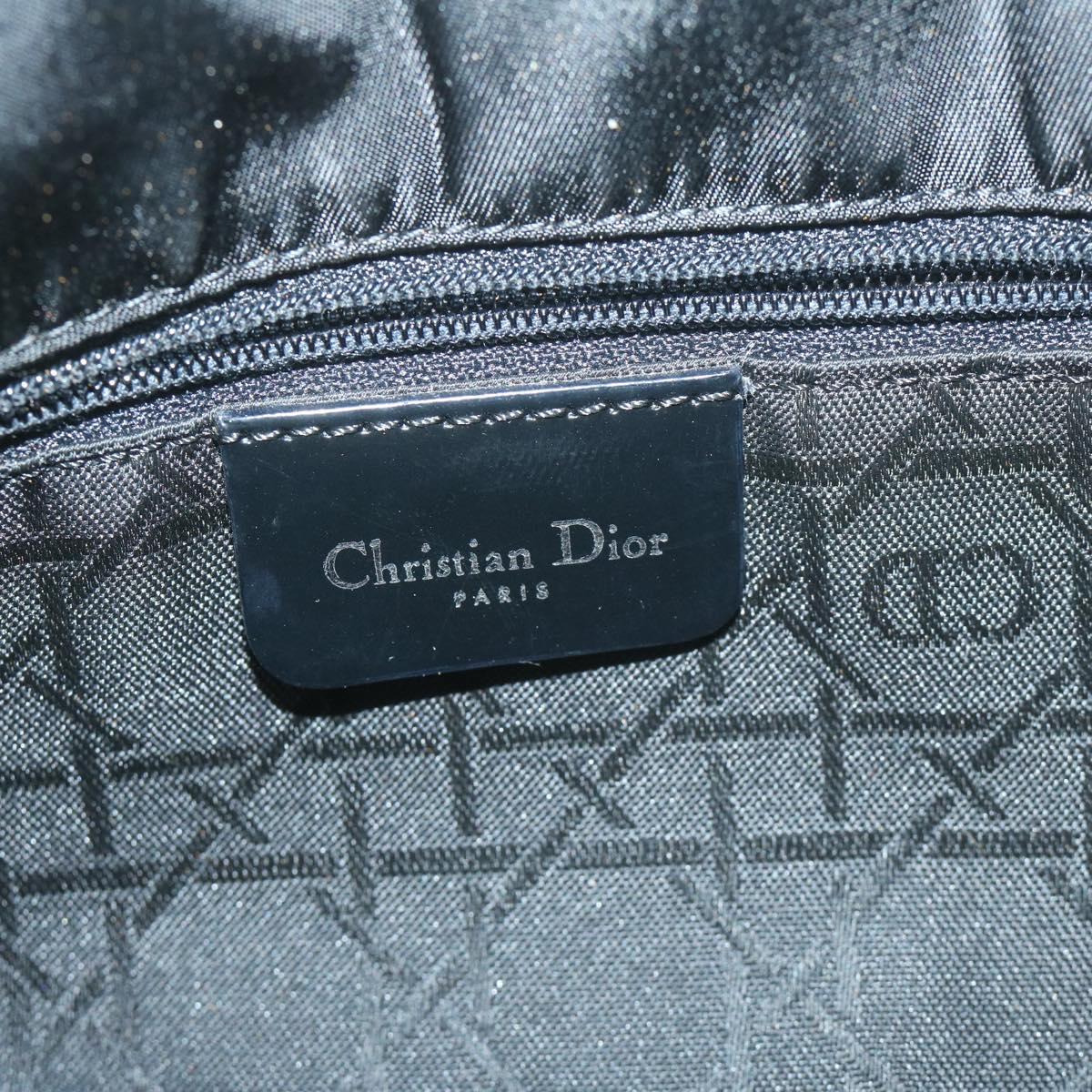 Christian Dior Maris Pearl Shoulder Bag Nylon Black Auth ep3007