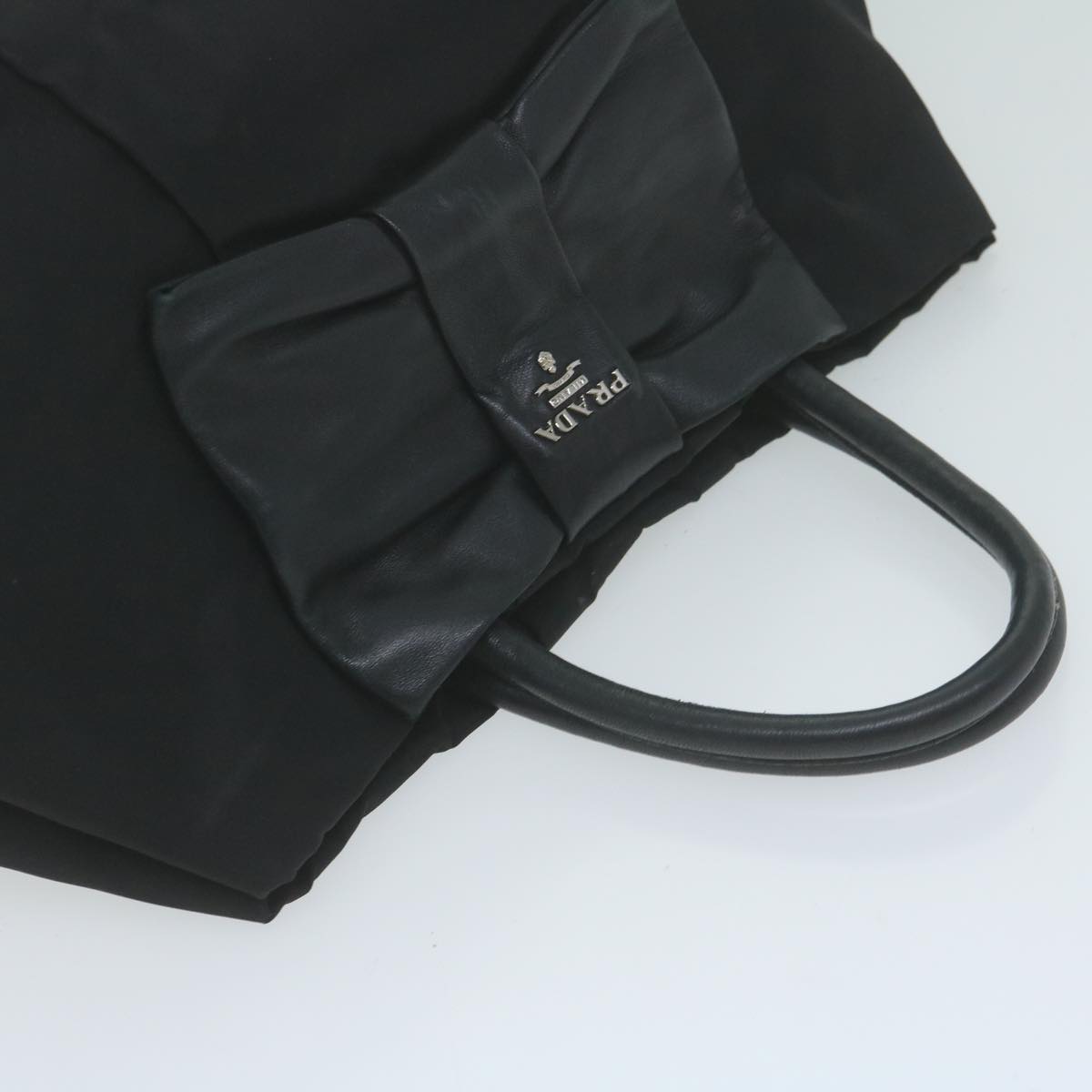 PRADA Hand Bag Nylon Black Auth ep3021