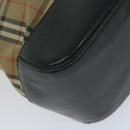 Burberrys Nova Check Hand Bag Canvas Beige Auth ep3023-16