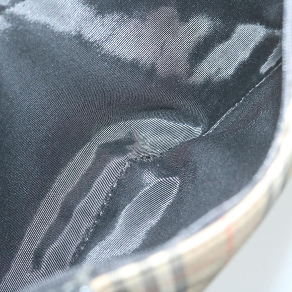 Burberrys Nova Check Hand Bag Canvas Beige Auth ep3023