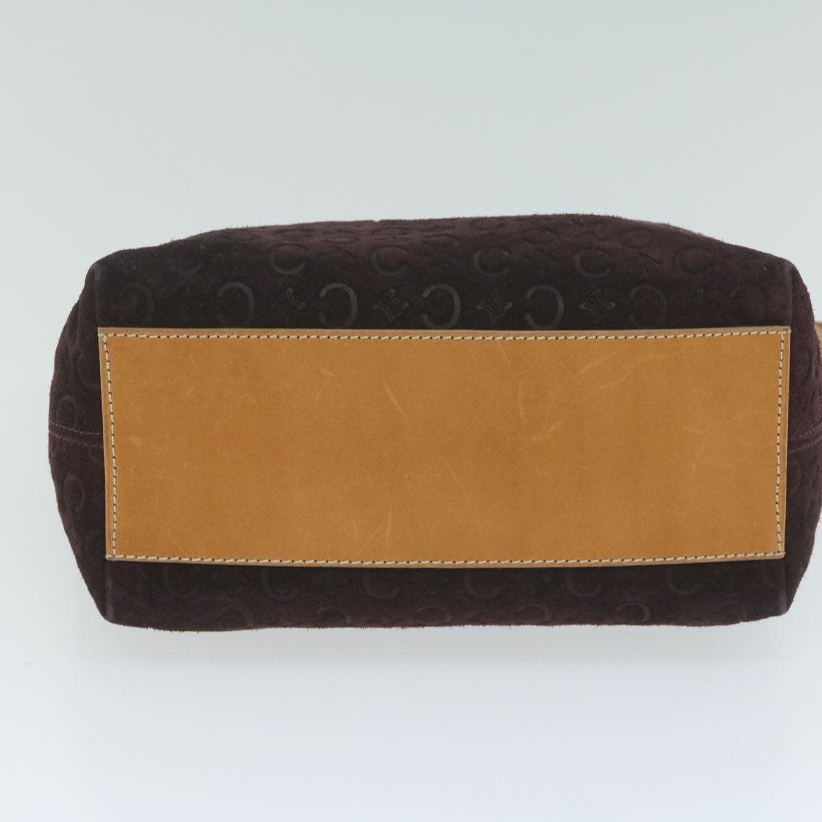 CELINE C Macadam Canvas Shoulder Bag Purple Auth ep3038