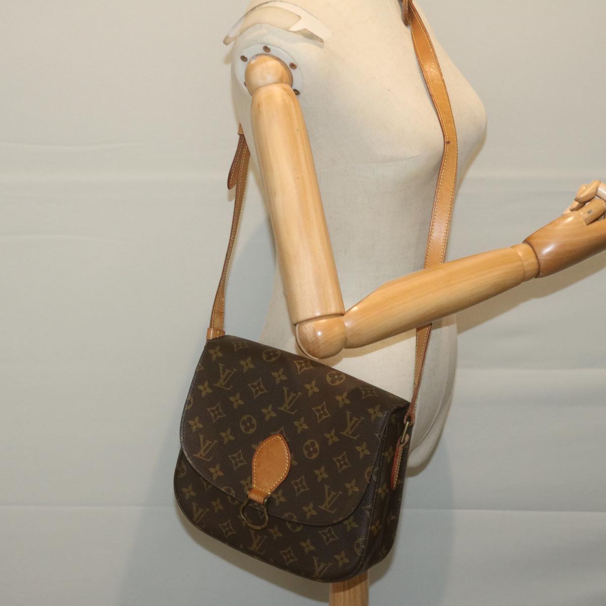 LOUIS VUITTON Monogram Saint Cloud GM Shoulder Bag M51242 LV Auth ep3040