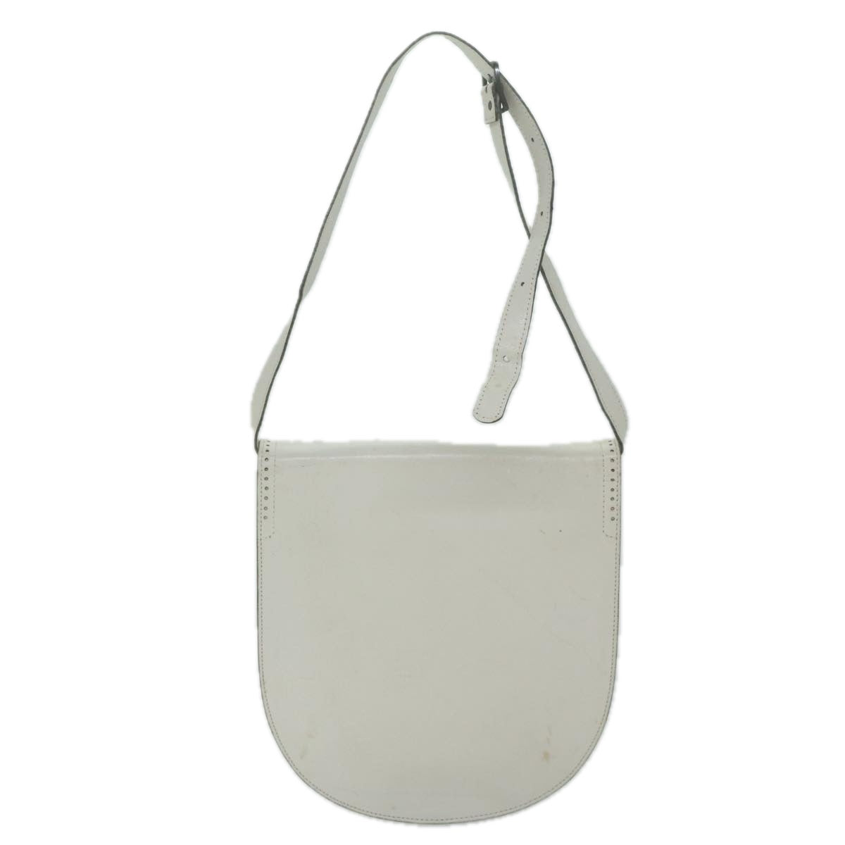 SAINT LAURENT Shoulder Bag Leather White Auth ep3052 - 0