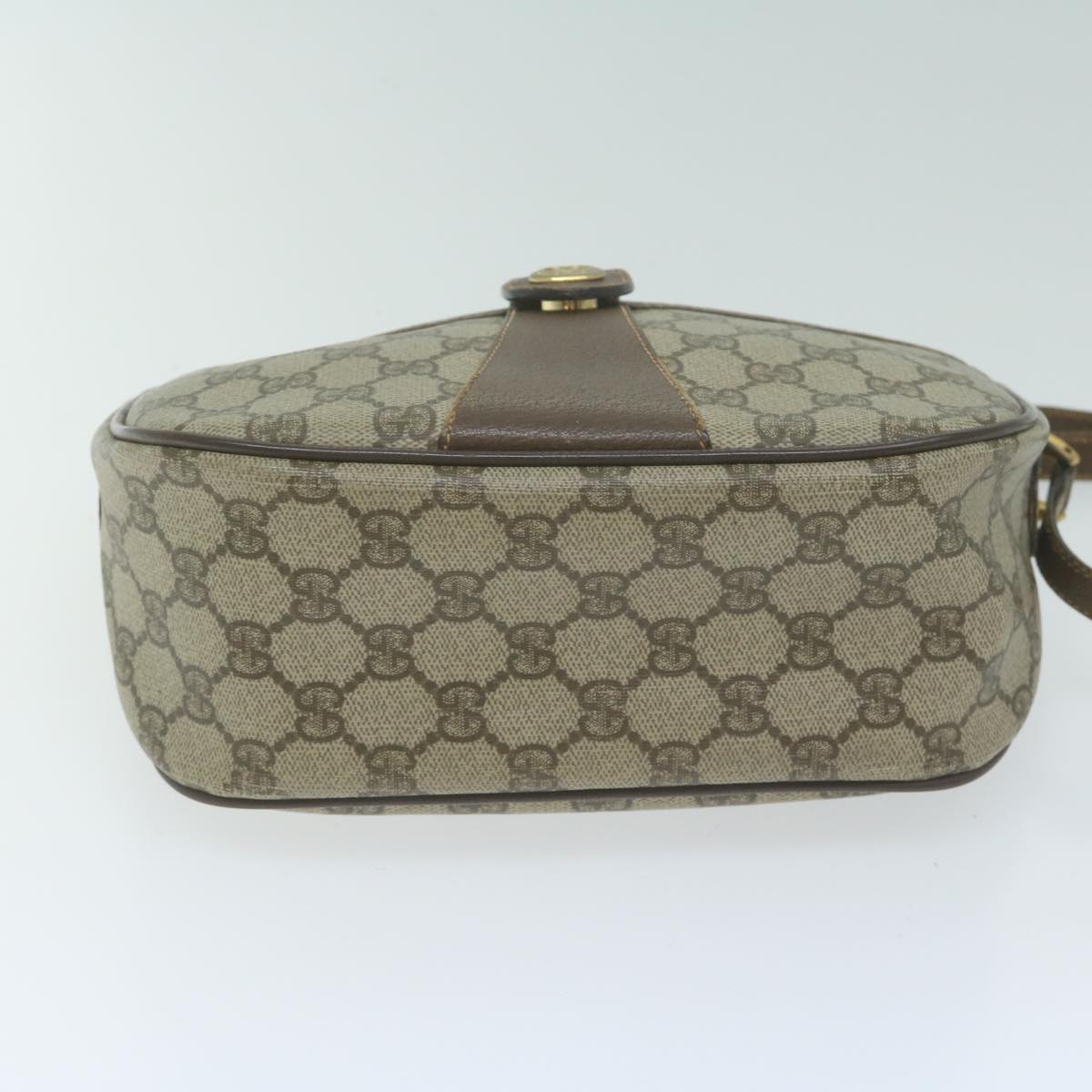 GUCCI GG Supreme Web Sherry Line Shoulder Bag PVC Beige 89 02 032 Auth ep3063