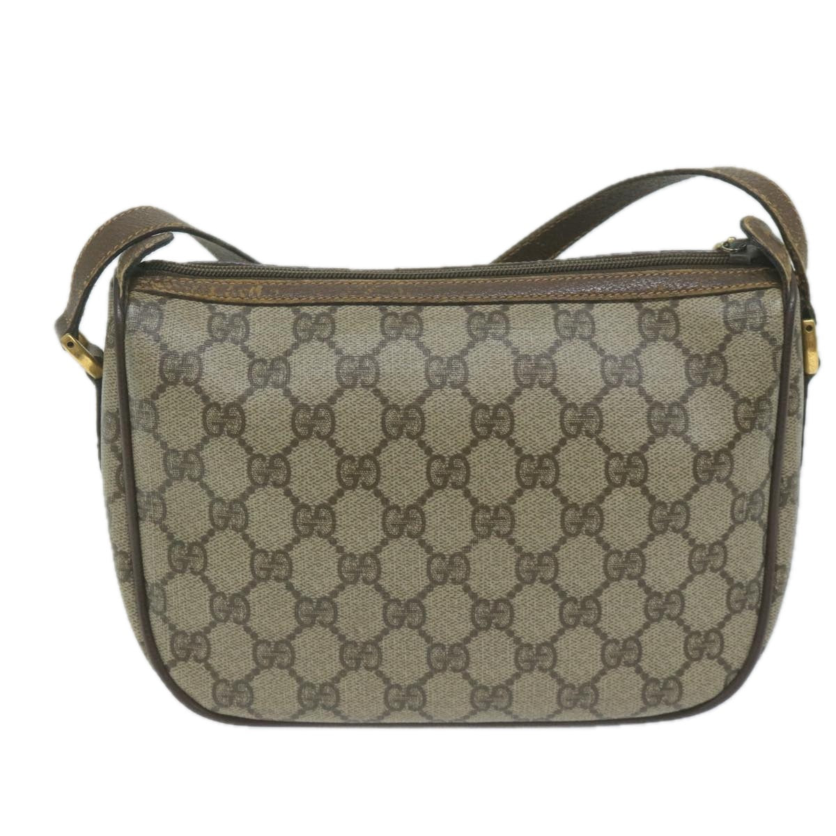 GUCCI GG Supreme Web Sherry Line Shoulder Bag PVC Beige 89 02 032 Auth ep3063