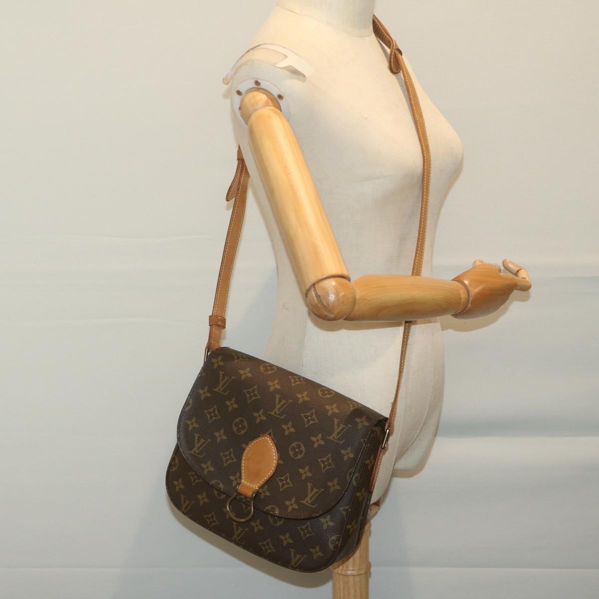 LOUIS VUITTON Monogram Saint Cloud GM Shoulder Bag M51242 LV Auth ep3067