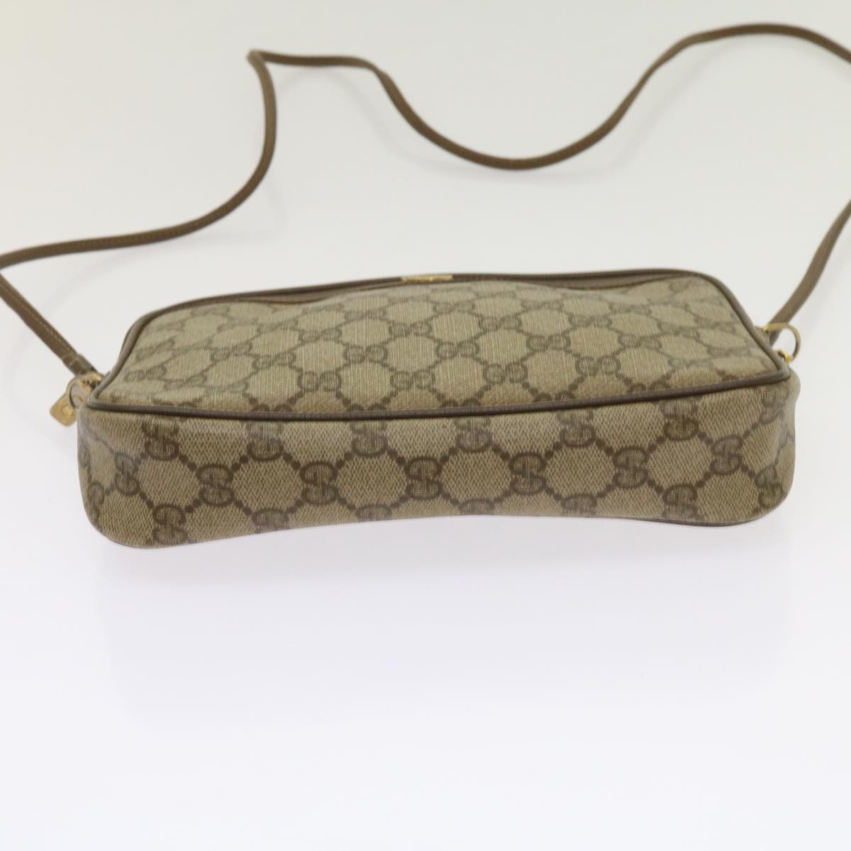 GUCCI GG Supreme Shoulder Bag PVC Beige 97 02 068 Auth ep3080