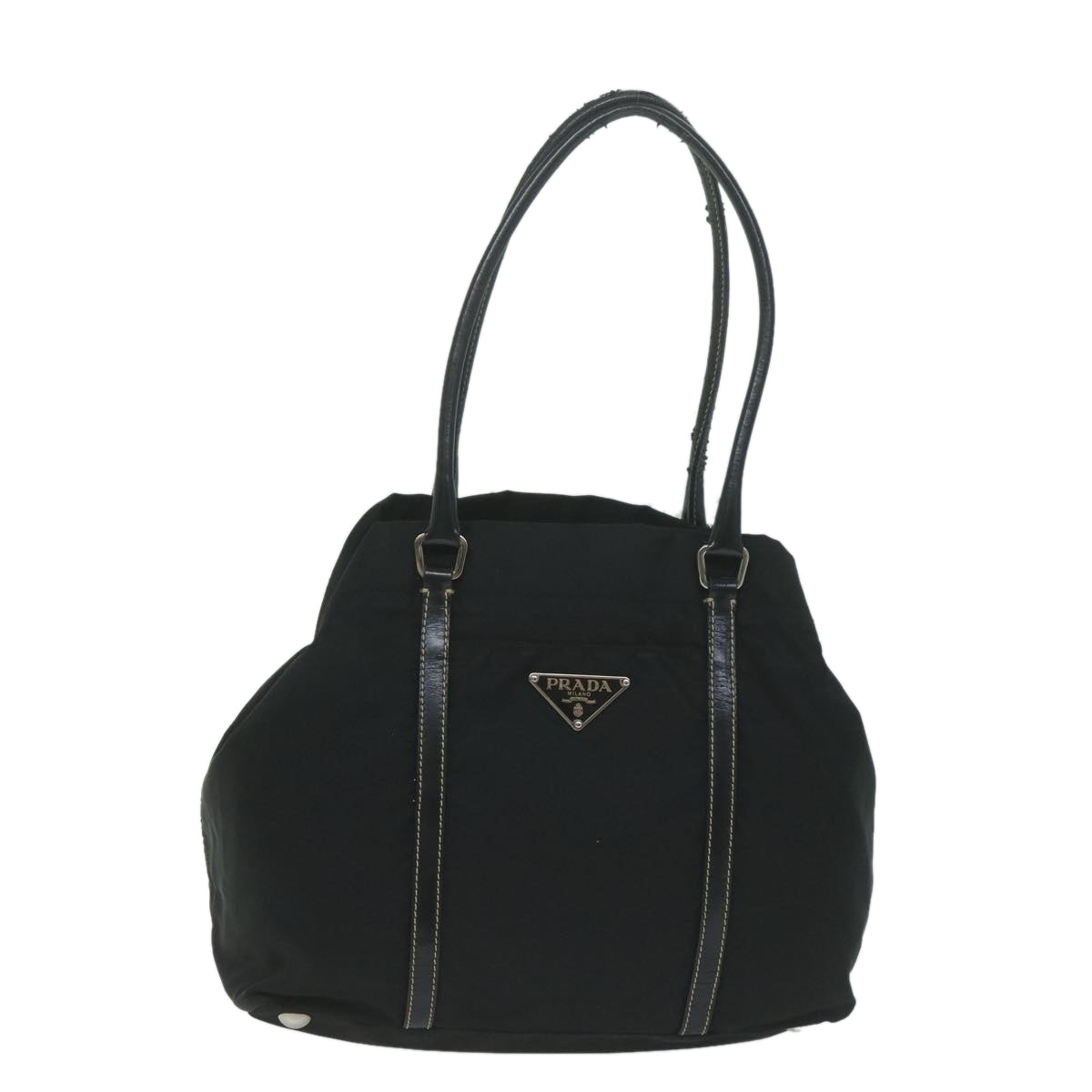 PRADA Hand Bag Nylon Black Auth ep3098