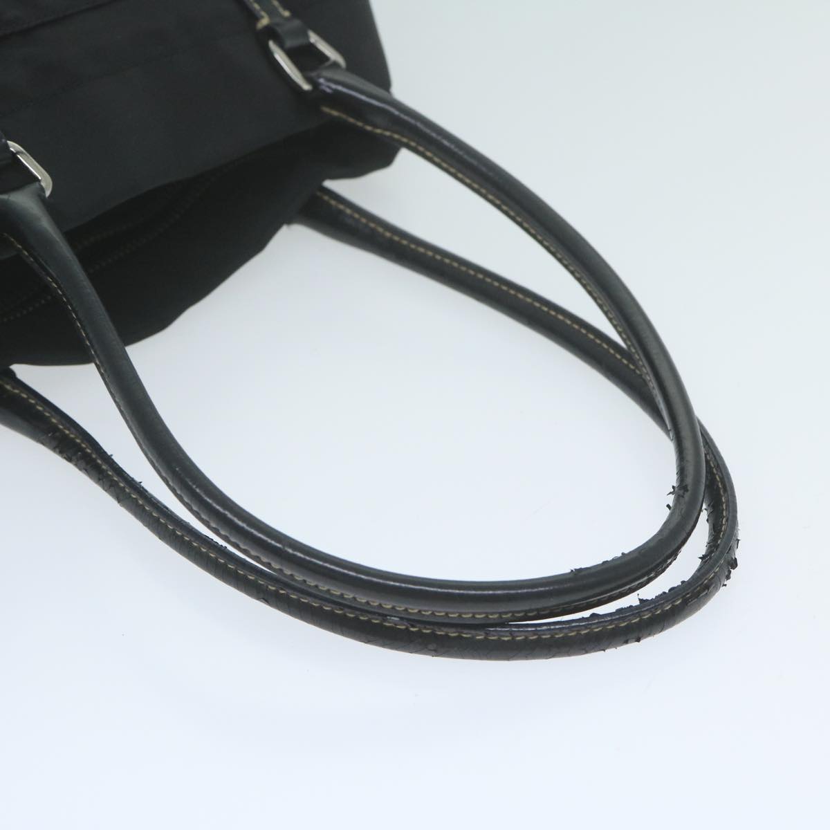 PRADA Hand Bag Nylon Black Auth ep3098