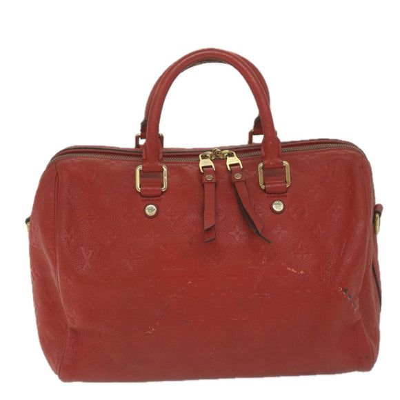LOUIS VUITTON Monogram Empreinte Speedy Bandouliere 30 Bag 2way Red Auth ep3113