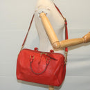 LOUIS VUITTON Monogram Empreinte Speedy Bandouliere 30 Bag 2way Red Auth ep3113-22