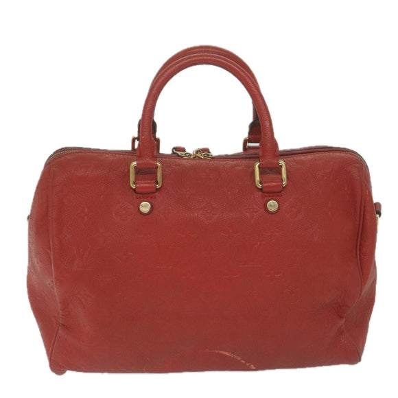 LOUIS VUITTON Monogram Empreinte Speedy Bandouliere 30 Bag 2way Red Auth ep3113