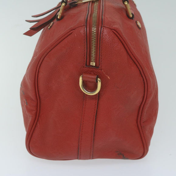 LOUIS VUITTON Monogram Empreinte Speedy Bandouliere 30 Bag 2way Red Auth ep3113
