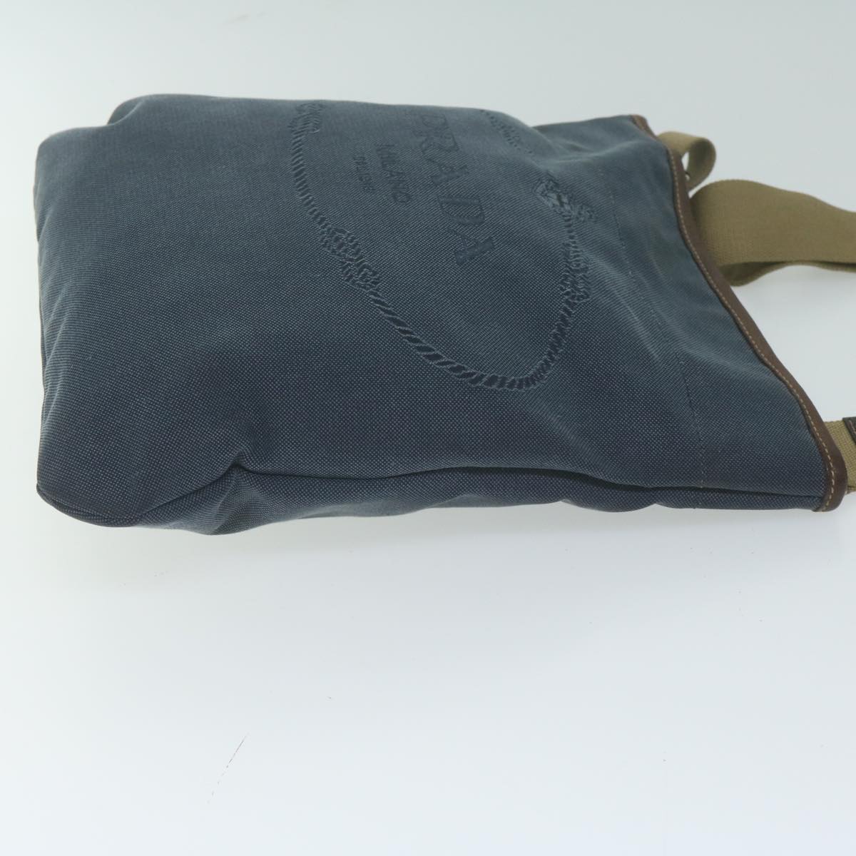 PRADA Shoulder Bag Canvas Navy Auth ep3115