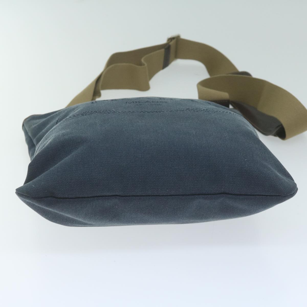 PRADA Shoulder Bag Canvas Navy Auth ep3115