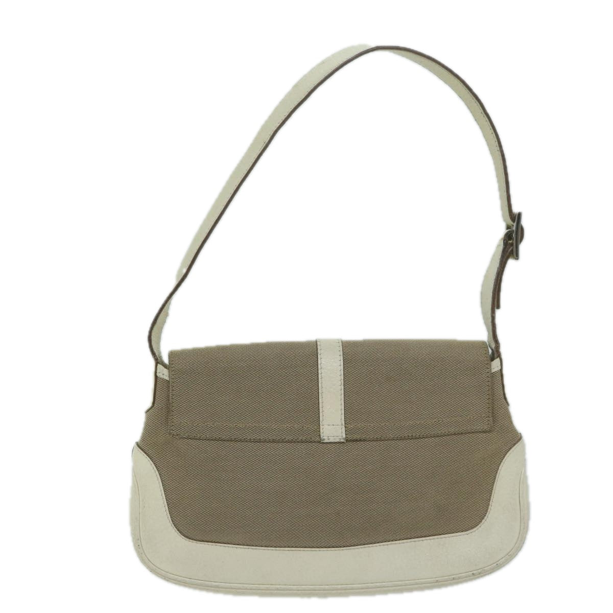 GUCCI Jackie Shoulder Bag Canvas Beige Auth ep3125