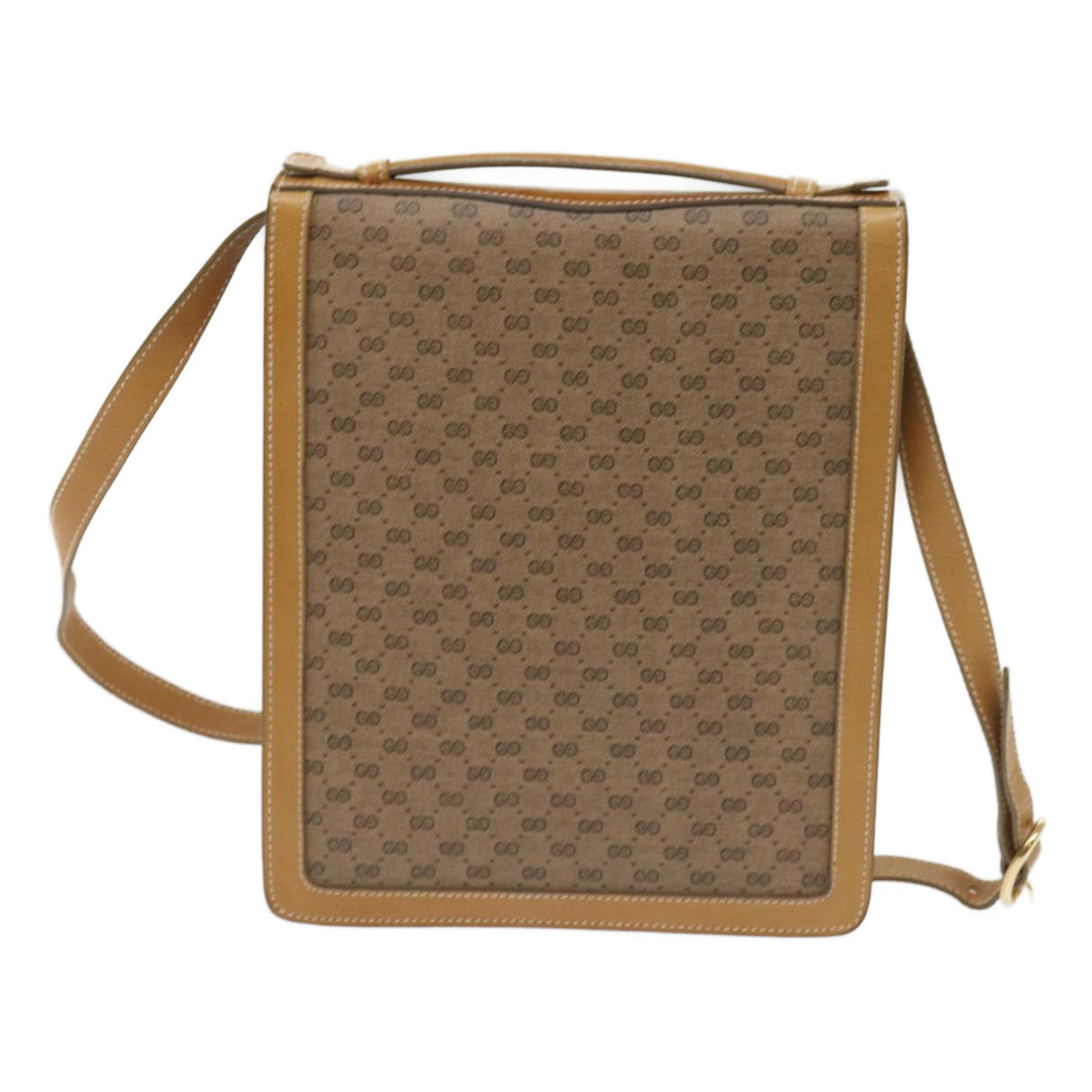 GUCCI Micro GG Supreme Shoulder Bag PVC Beige Auth ep3135