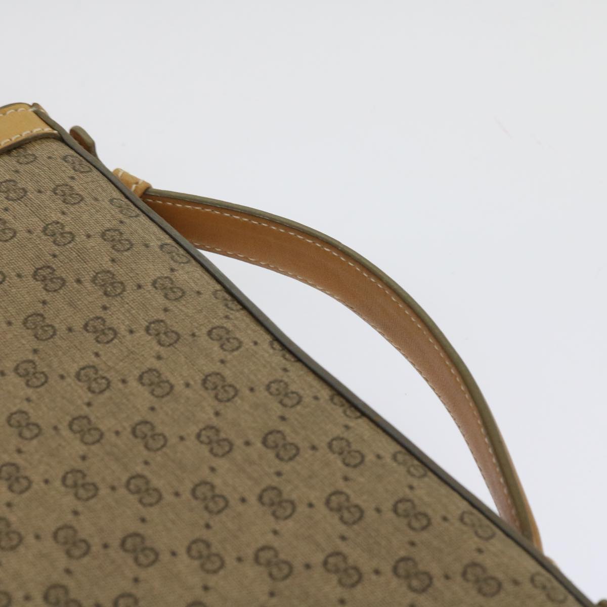 GUCCI Micro GG Supreme Shoulder Bag PVC Beige Auth ep3135