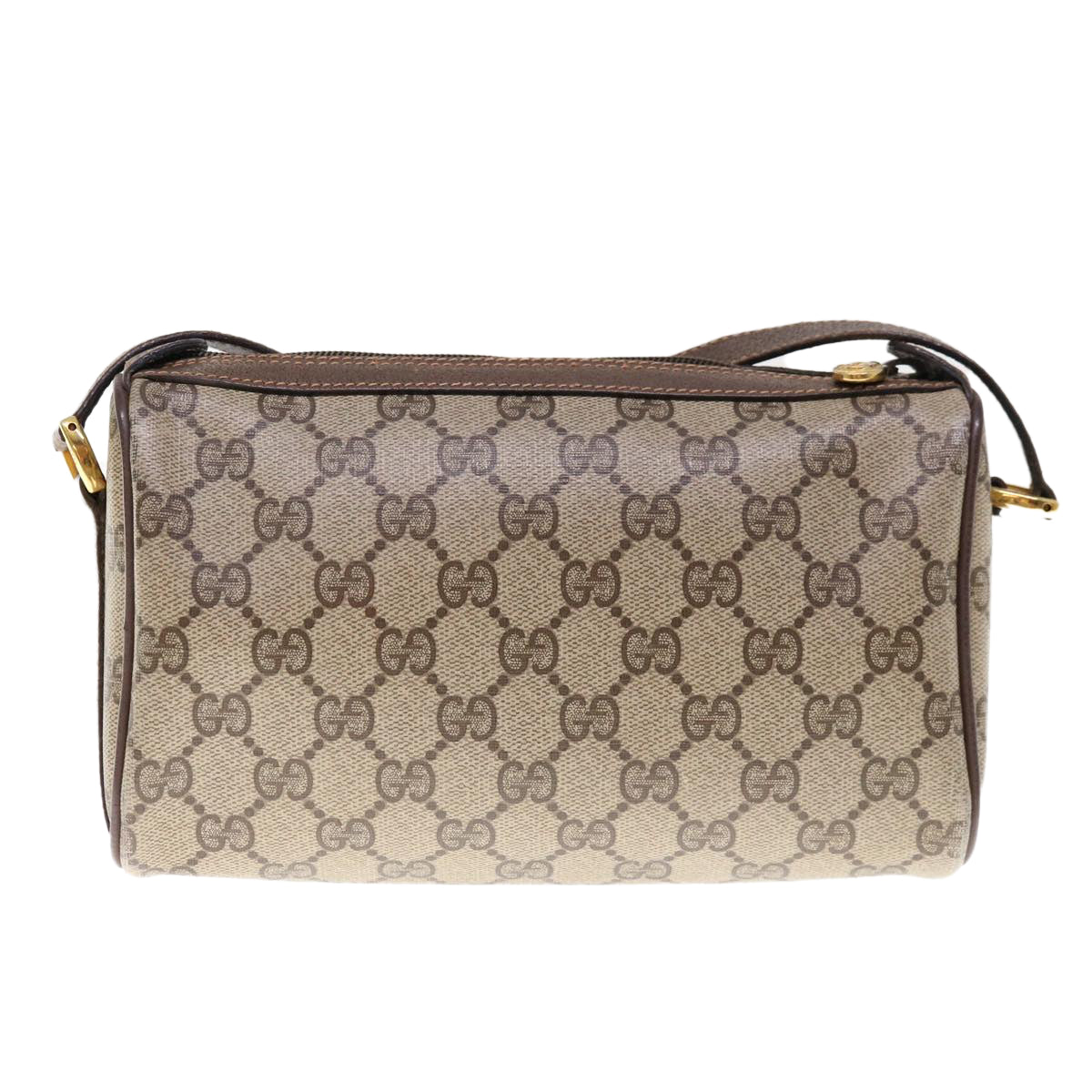 GUCCI GG Supreme Web Sherry Line Shoulder Bag PVC Beige 89 02 018 Auth ep3144