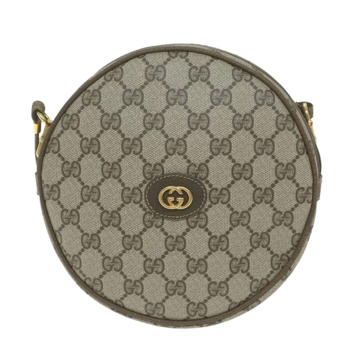 GUCCI GG Supreme Shoulder Bag PVC Leather Beige 007 22 5575 Auth ep3156