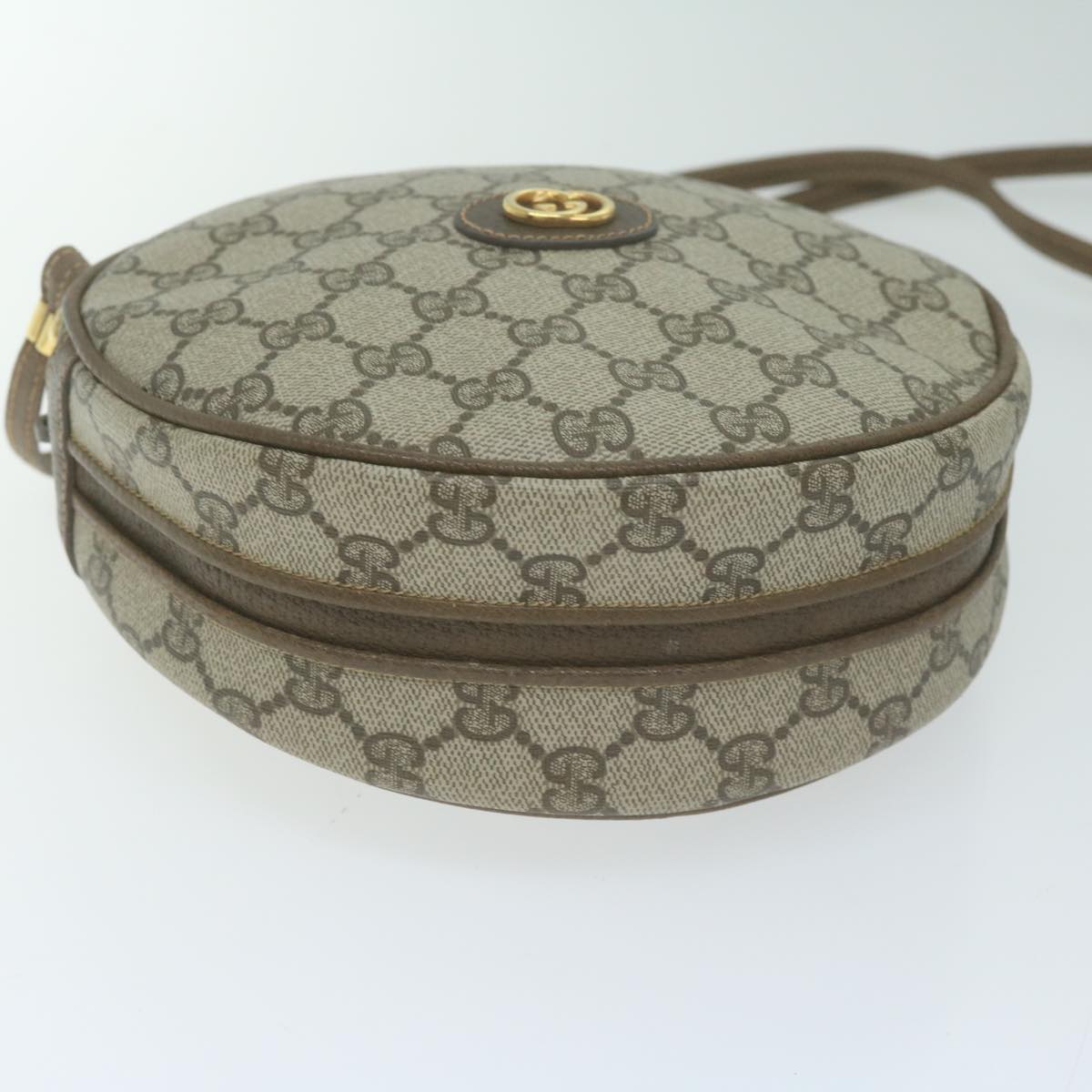 GUCCI GG Supreme Shoulder Bag PVC Leather Beige 007 22 5575 Auth ep3156