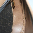 Christian Dior Honeycomb Canvas Shoulder Bag PVC Black Auth ep3157-18